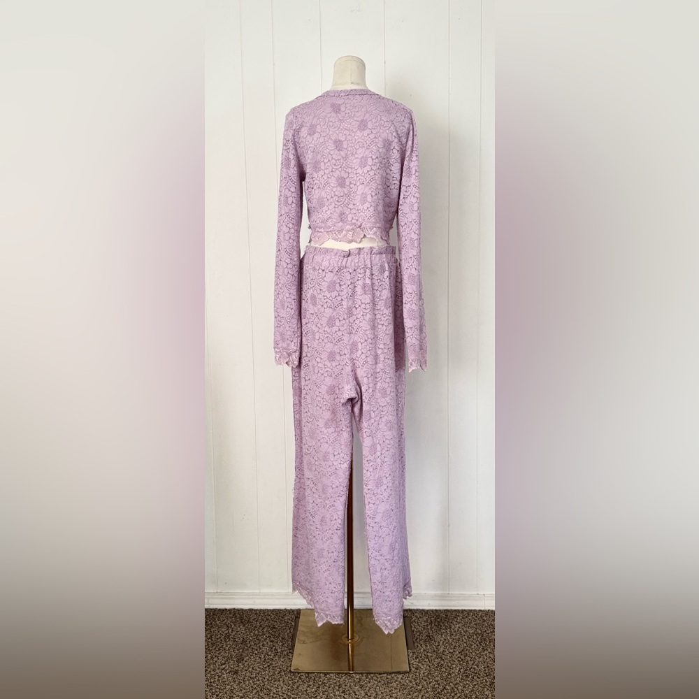 Free People Cloud Ride Lace Lounge Set XL Lavender Purple - Picture 5 of 9